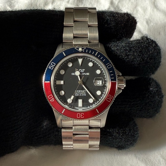 Glycine Combat Sub GL0196 Blue/Red “Pepsi” - Picture 1 of 10